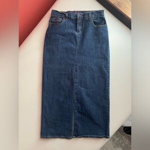 Vintage 90s Long Denim Skirt
